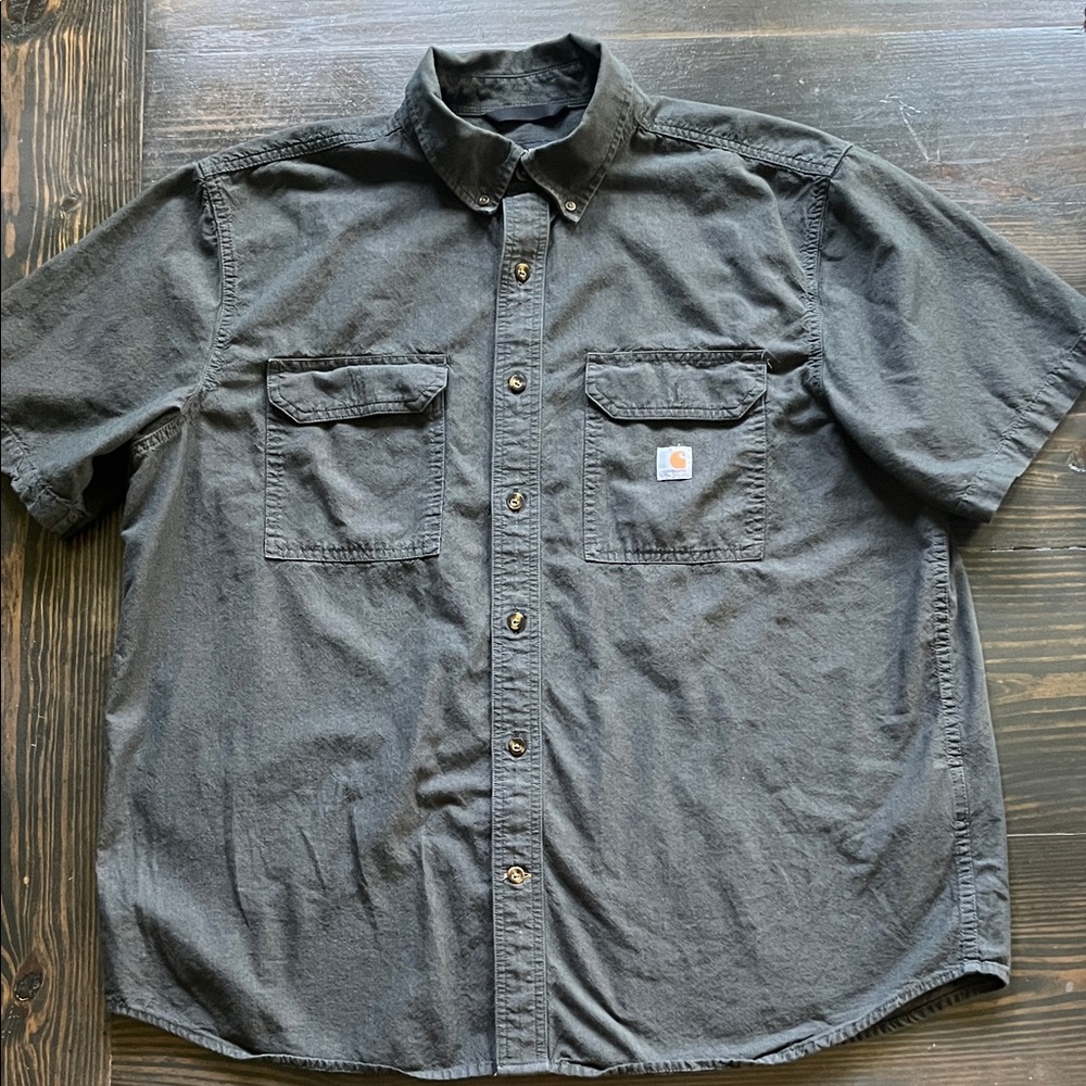 Carhartt Men's Charcoal Button Down Shirt